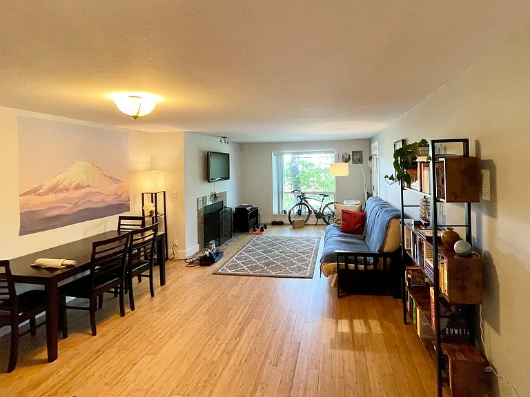 Open space floor plan living room and dining