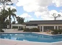 view of large heated pool