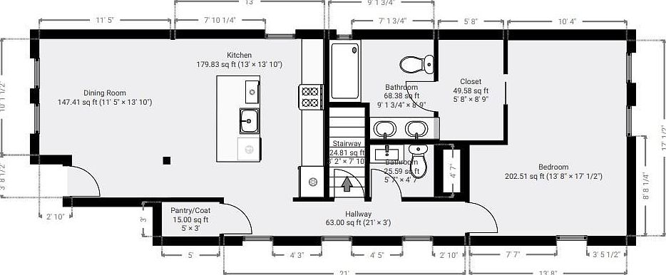 1st Floor - Floorplan Measurements not exact