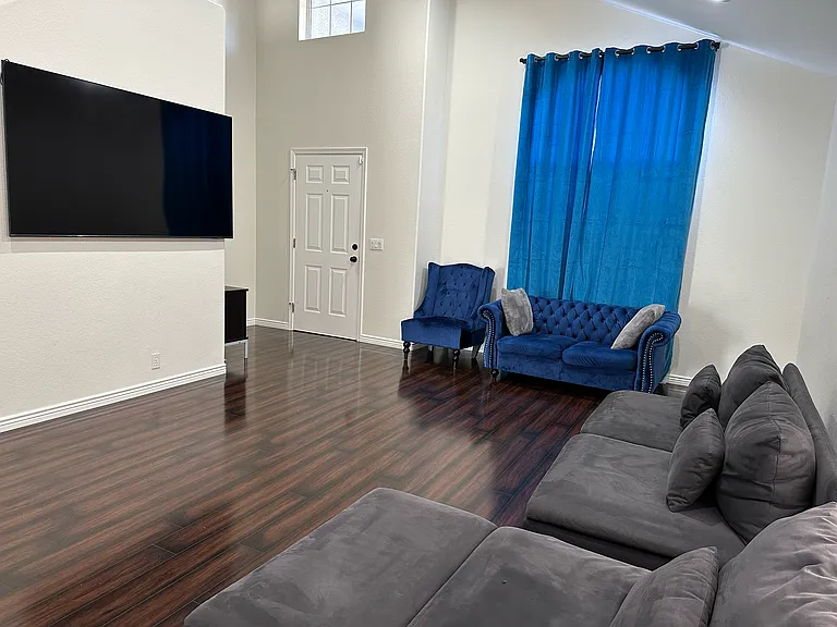 Bright and expansive living room on the first floor.