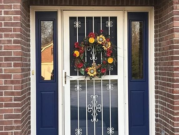 Welcome! Beautiful front door entry with outer security door.