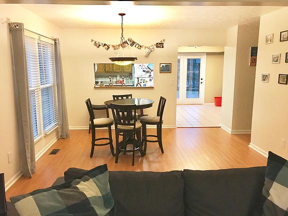 View from Great Room into dining area & kitchen