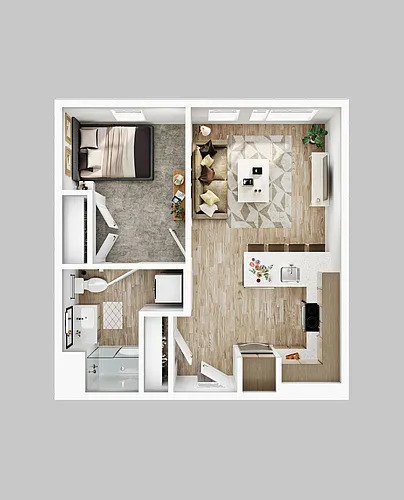 Floor plan 1BR/1BA - A1