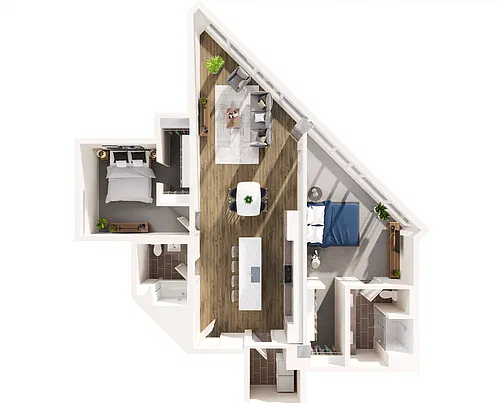 Floor plan Two Bedroom