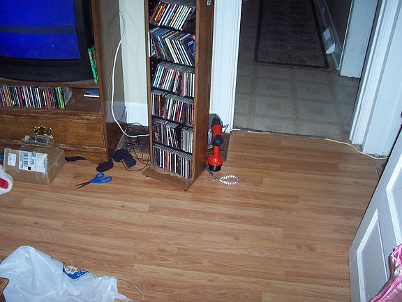 New laminate floor in living room and both bedrooms