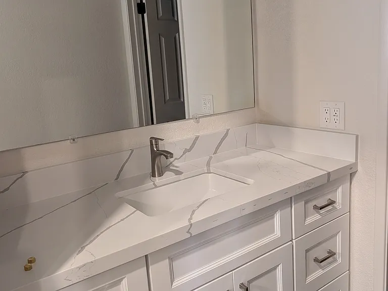 New master bathroom vanity and countertops