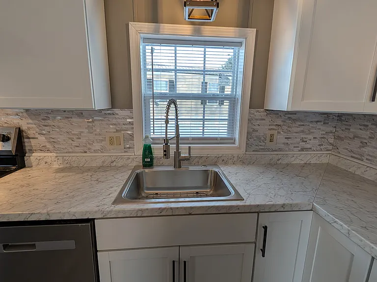 Window above sink and dishwasher