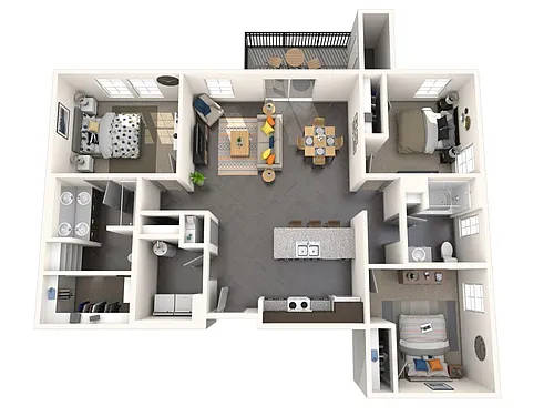Floor plan Classic 3 Bed - 2 Bath A