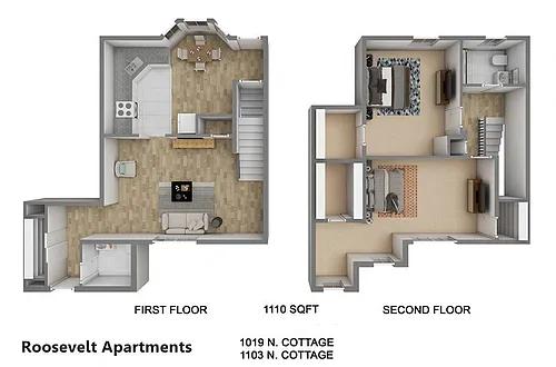 Floor plan 3x1.5 Townhome Reno