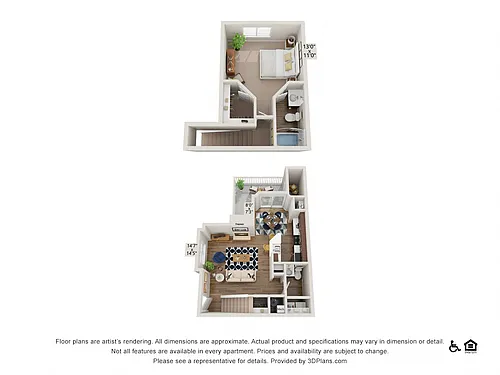 Floor plan Spring - 1x1.5