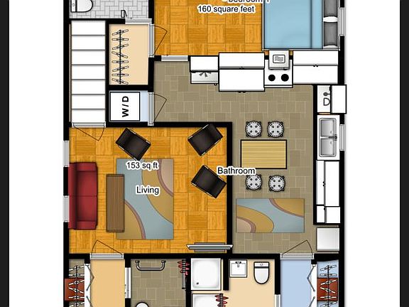 Renovations complete blueprint of apartment