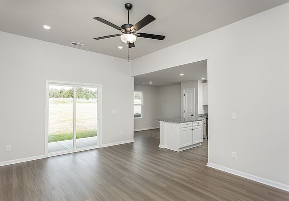 Open-concept living area.