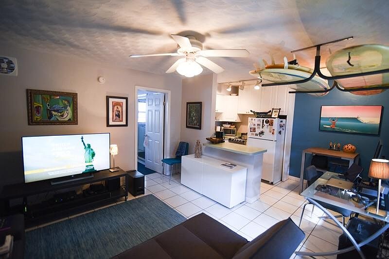 Living Area and Kitchen