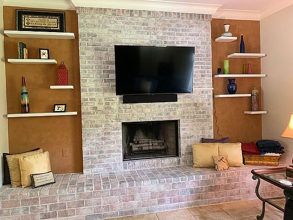 Wood-burning fireplace