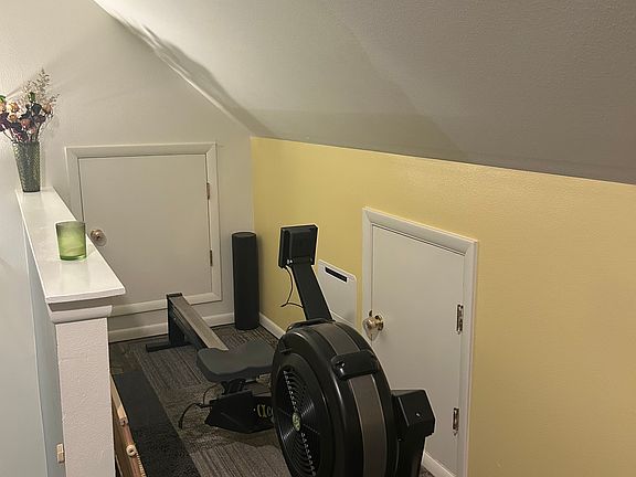 workspace nook has rowing machine for your use