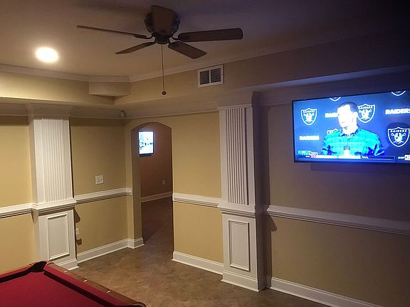 Recreational basement room