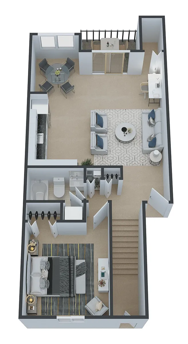 Floor plan 1 Bed 1 Bath