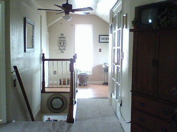 upstairs toward office