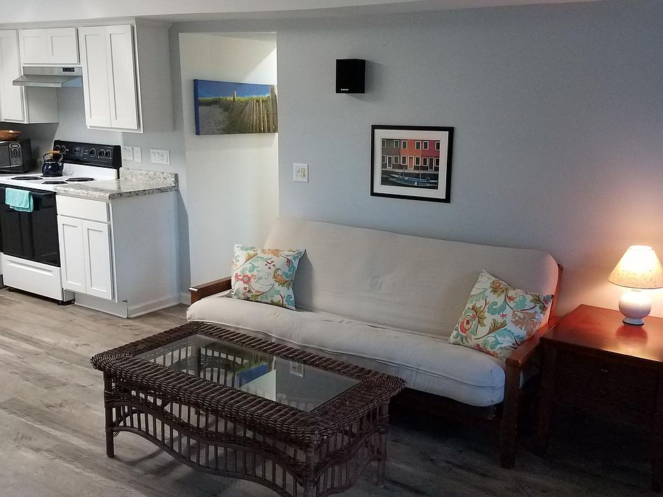 Open concept kitchen and living area