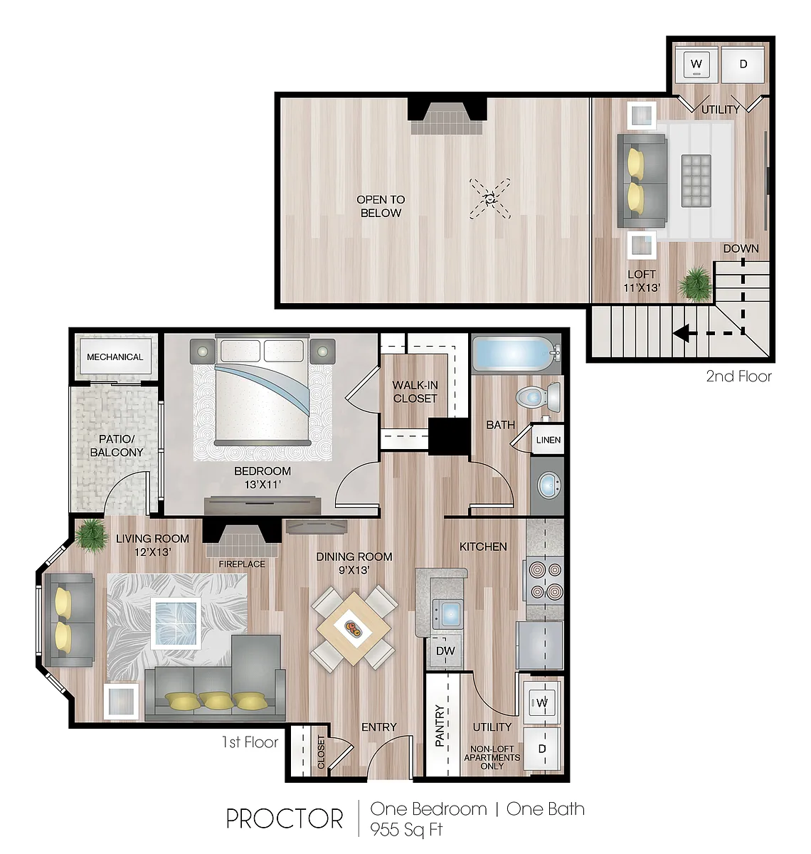Floor plan Proctor with Loft