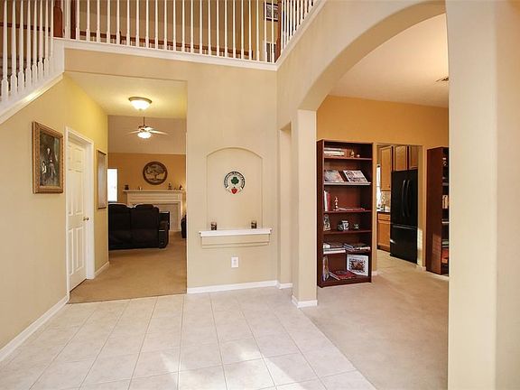 Tile flooring welcomes you into the home.