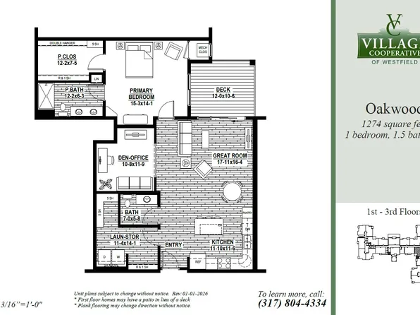 Oakwood Plan, Village Cooperative of Westfield (Active Adults 62+)