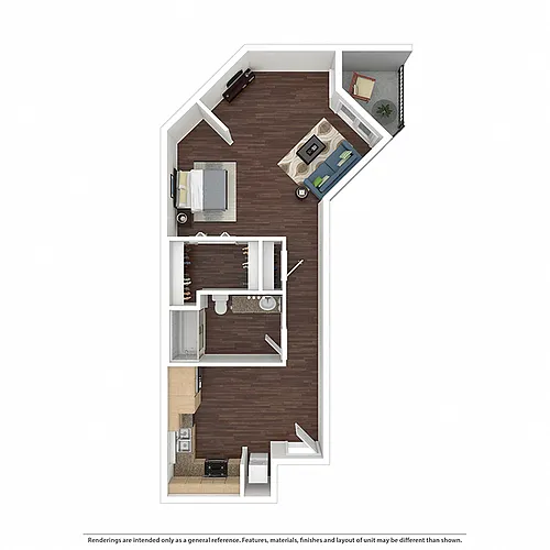 Floor plan Marina View Studio