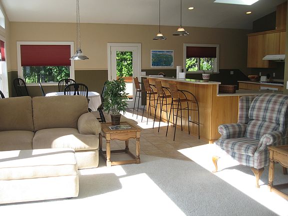 View of kitchen from living room