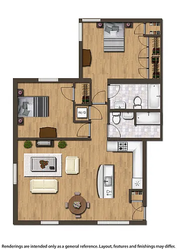 Floor plan 2 Bedroom B