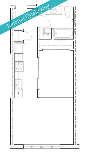 Floor plan 1 Bed/1 Bath-MFTE-C8