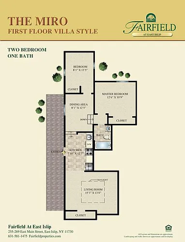 Floor plan THE MIRO-Two Bedroom Villa Style