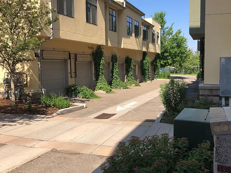 Alley for accessing garage