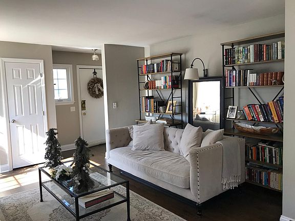 Living room; front door.