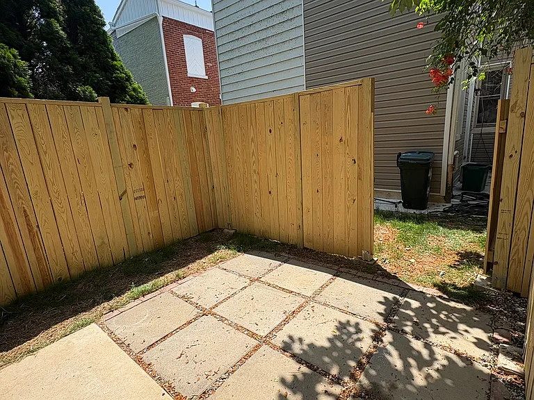 Private Fenced-in backyard