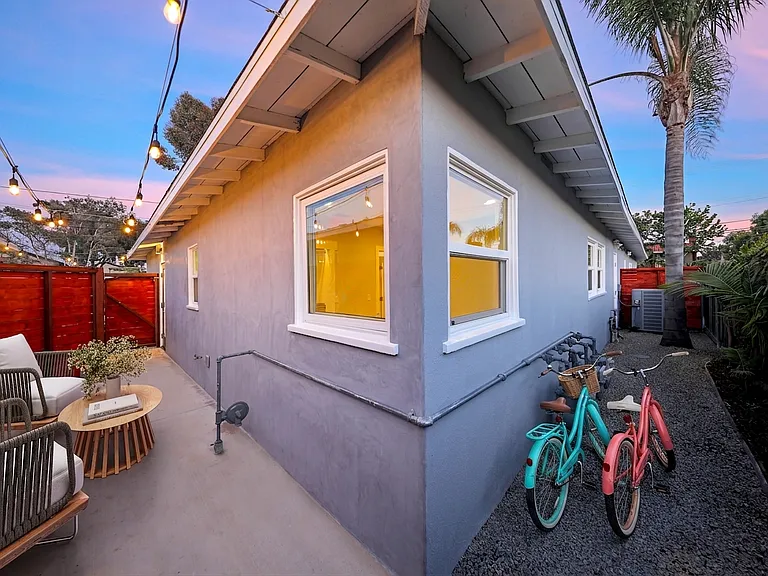 Private backyard and dog run