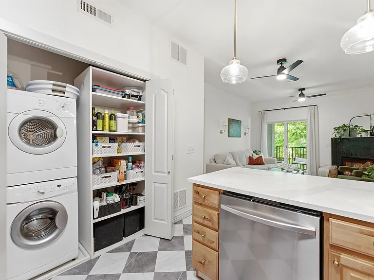 In-unit laundry washer and dryer