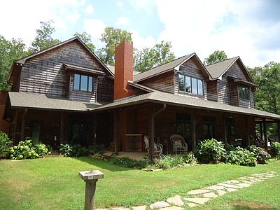 view from lake side of home