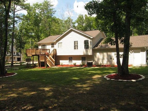 Back yard w/custom deck