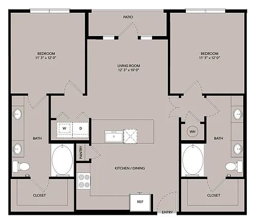 Floor plan B1-1080sf