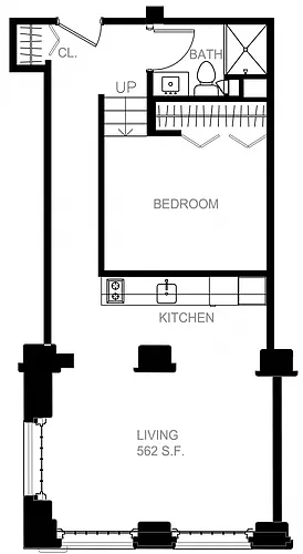 Floor plan Studio-S S18-20