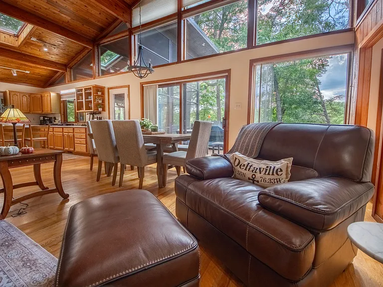 Open concept living dining kitchen