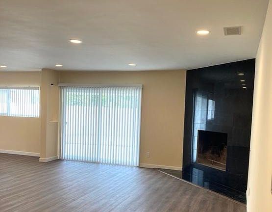 Great room and marble fireplace