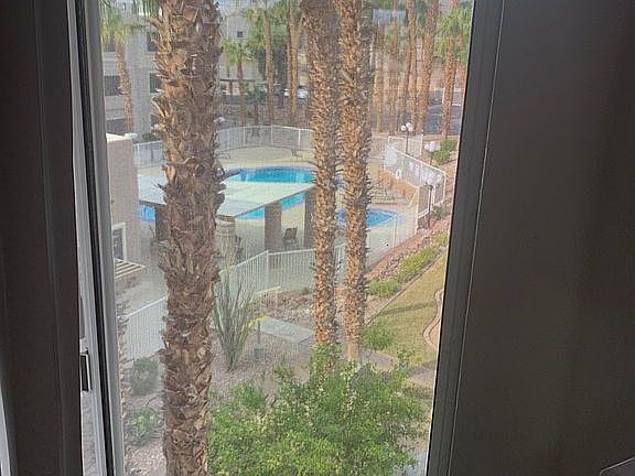 Bedroom view of pool 