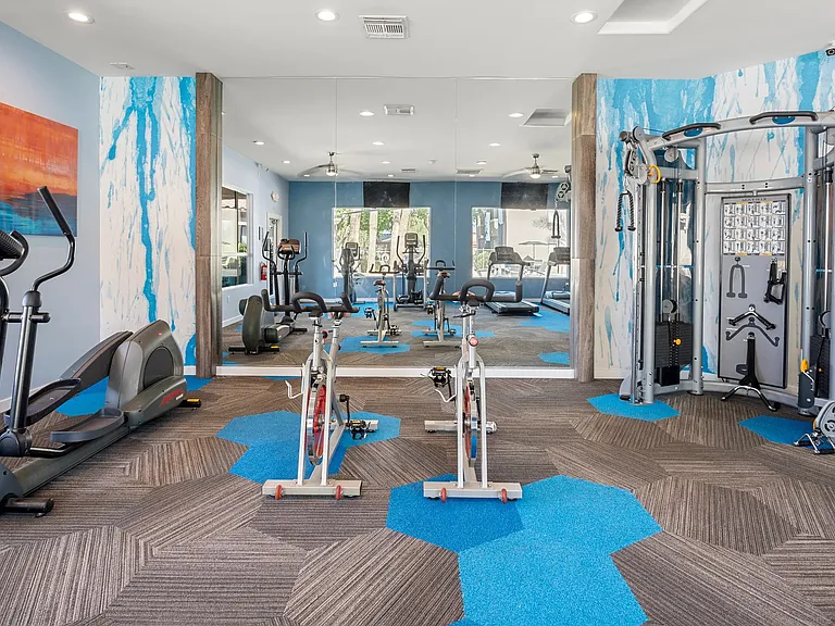 We have an array of equipment from total-body systems to ellipticals. Stop in to check out this beautiful resident gym!