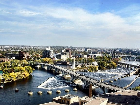Roof top Stone Arch Bridge view
