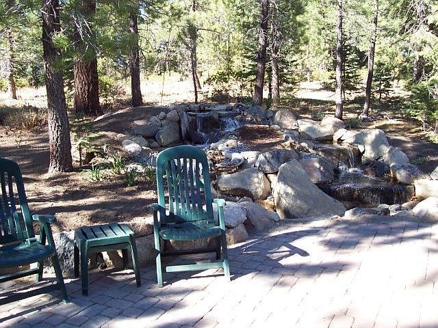 Back yard patio with Waterfall