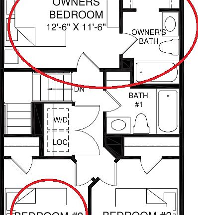 upper floor owners bedroom and bedroom #3 are available
