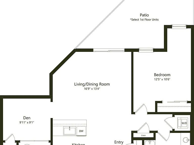 A05.1D - 1x1 floor plan Fairways at Cranford