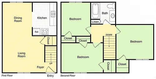 Floor plan Goji 3x1 Townhome
