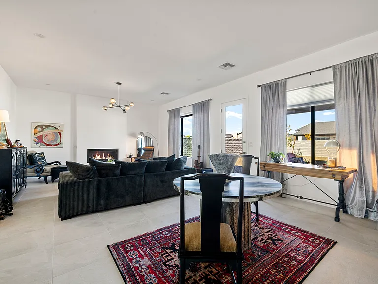 Italian tile flooring, large living spaces